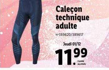 Caleçon Technique Adulte