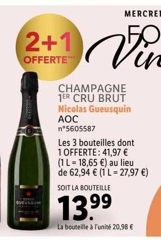 Champagne 1er Cru Brut Nicolats Gueusquin Aoc