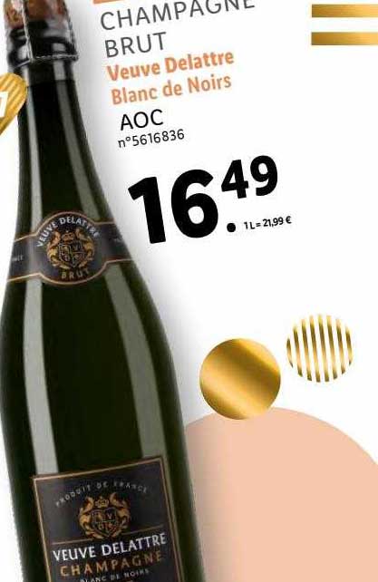 Champagne Brut Veuve Delattre Blanc De Noirs Aoc