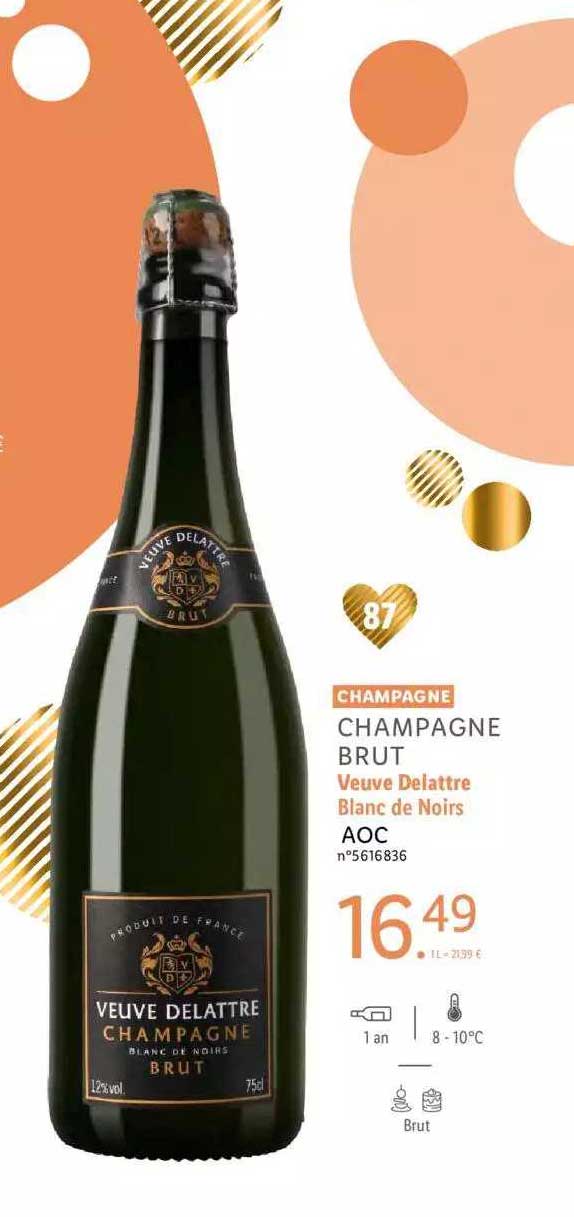 champagne brut veuve delattre blanc de noirs aoc