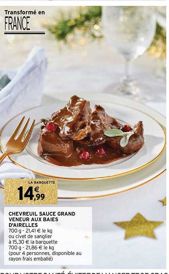 chevreuil sauce grand veneur aux baies d'airelles