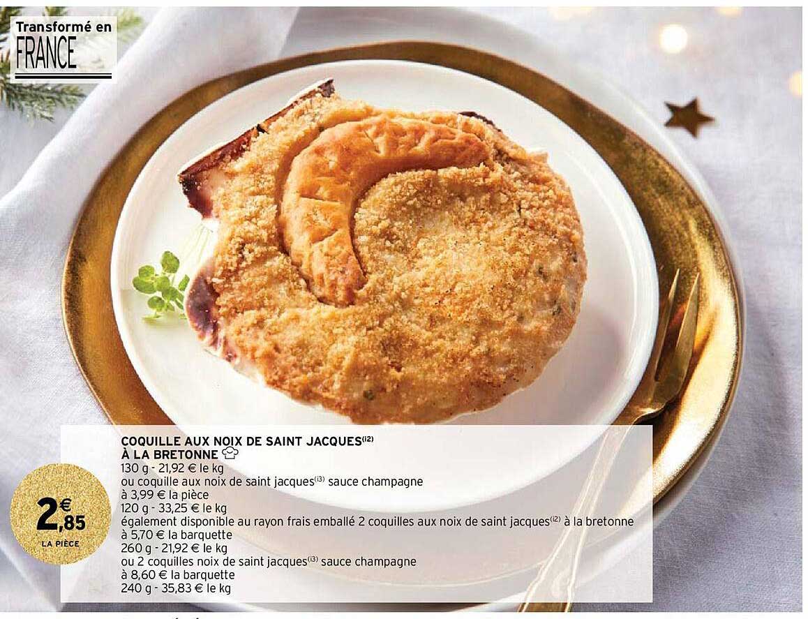 coquille aux noix de saint jacques à la bretonne