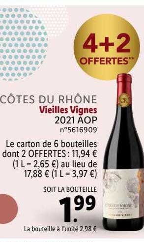 côtes du rhône vieilles vignes 2021 aop