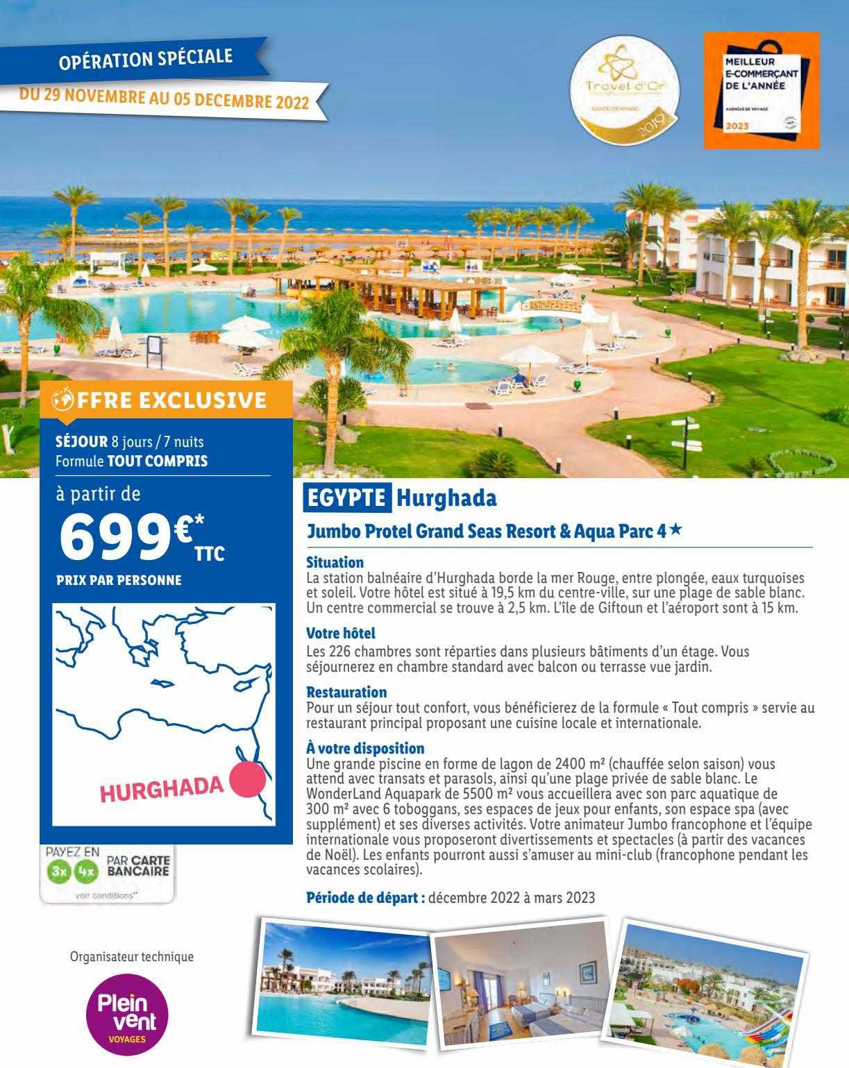 egypte hurghada : jumbo protel grand seas resort & aqua parc 4*