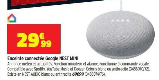 enceinte connectée google nest mini