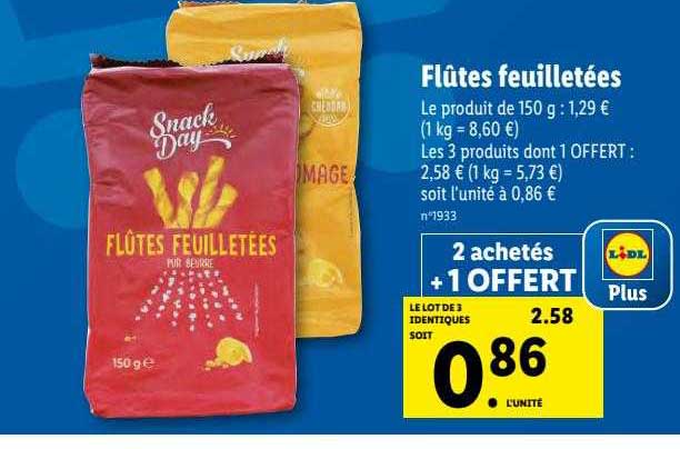 flûtes feuilletées snack day