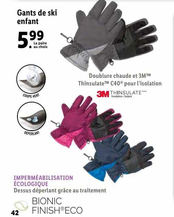 gants de ski enfant