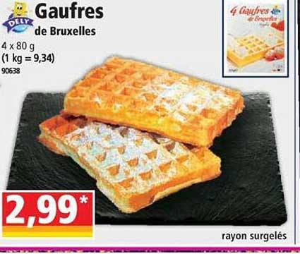 gaufres de bruxelles dely
