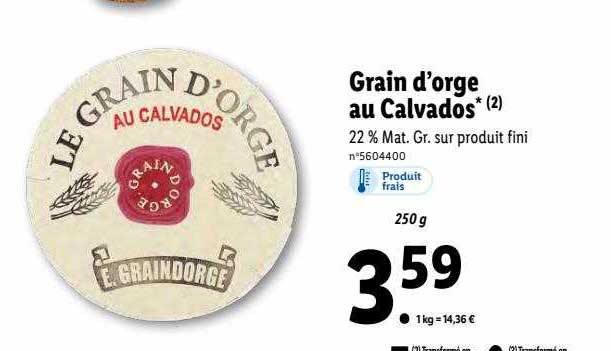 grain d'orge au calvados