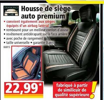Housse De Siège Auto Premium Diamond Car