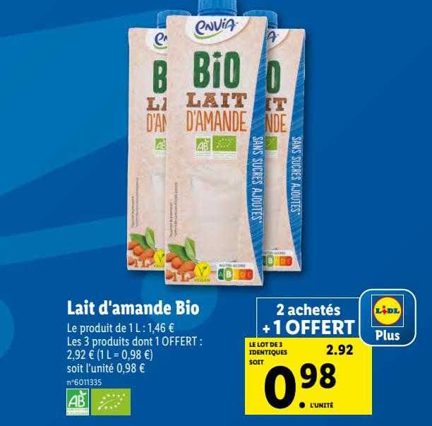 Lait D'amande Bio Envia
