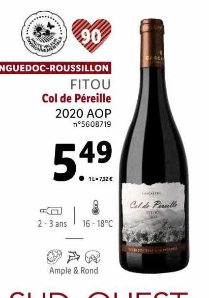 languedoc-roussillon fitou col de péreille 2020 aop