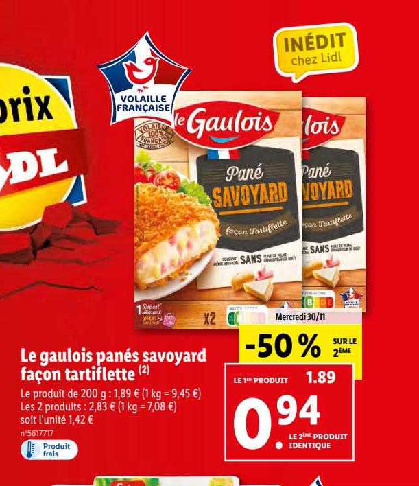 le gaulois panés savoyard façon tartiflette