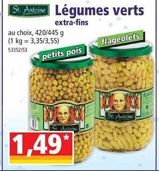 légumes verts extra-fins st antoine