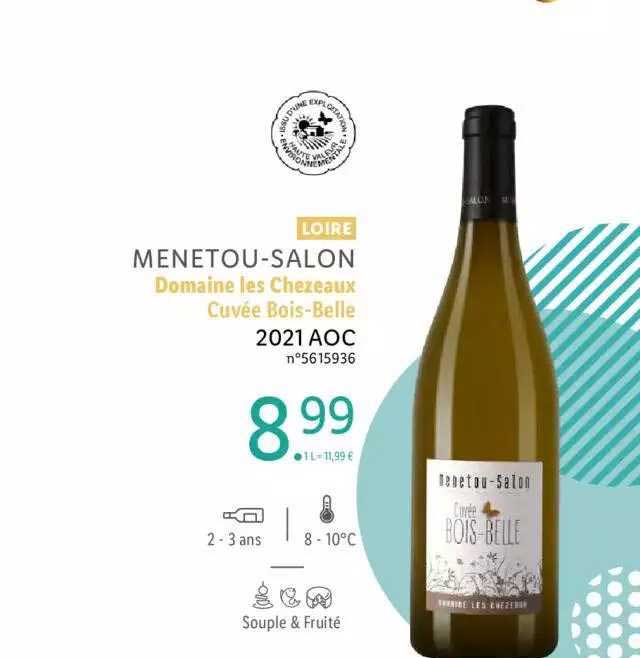 loire menetou-salon domaine les chezeaux cuvée bois-belle 2021 aoc