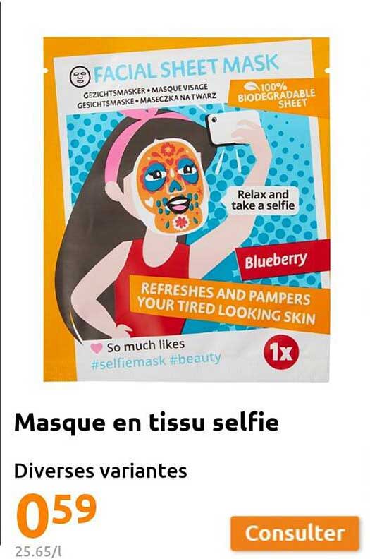 masque en tissu selfie