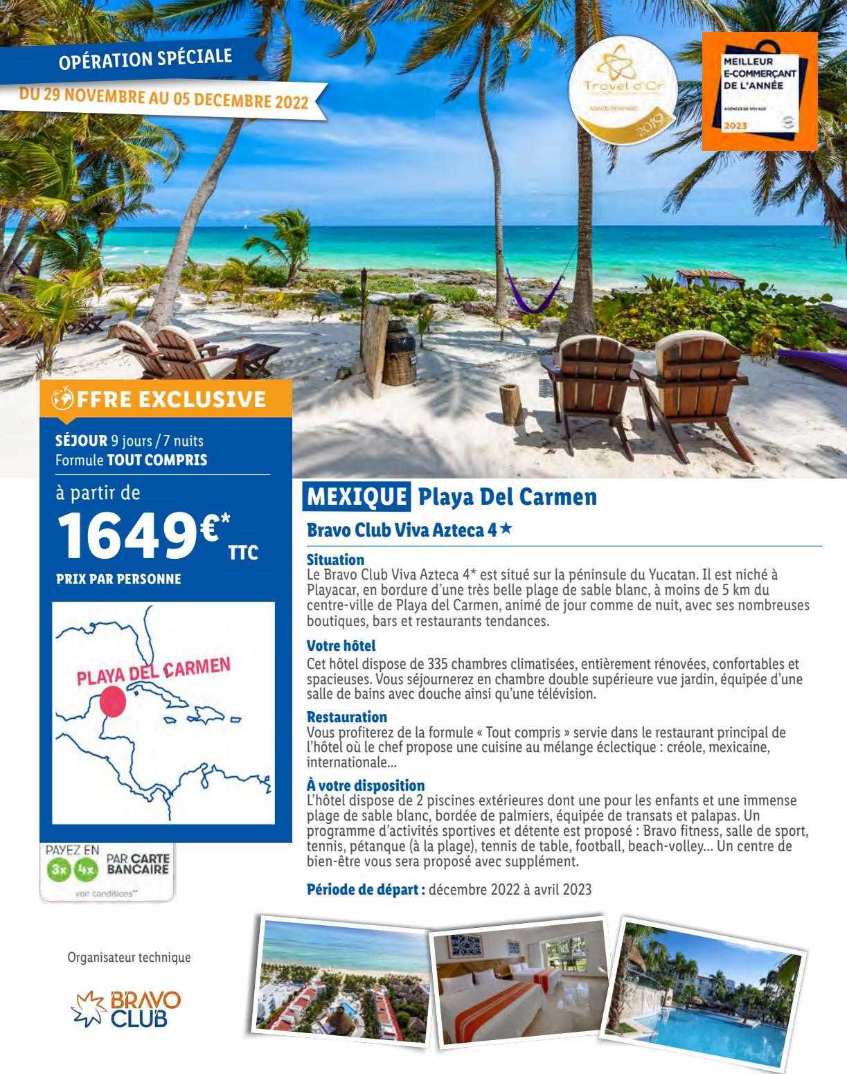mexique playa del carmen : bravo club viva azteca 4*