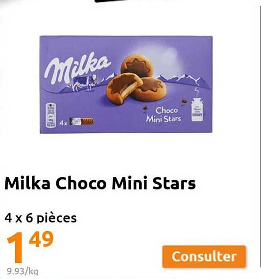 milka choco mini stars