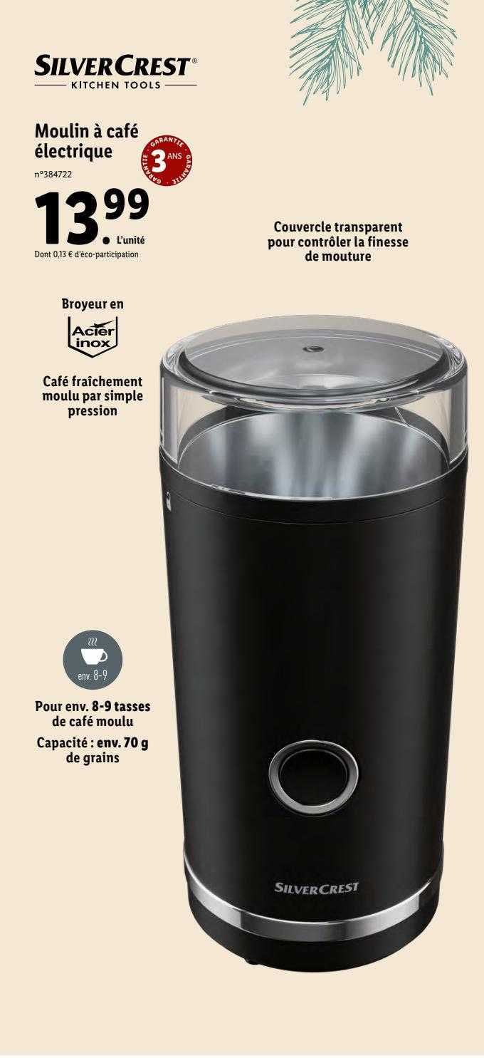 moulin à café électrique silver crest