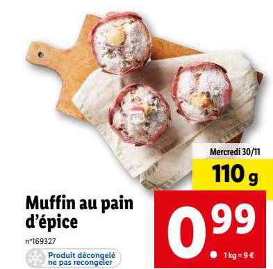 muffin au pain d'épice