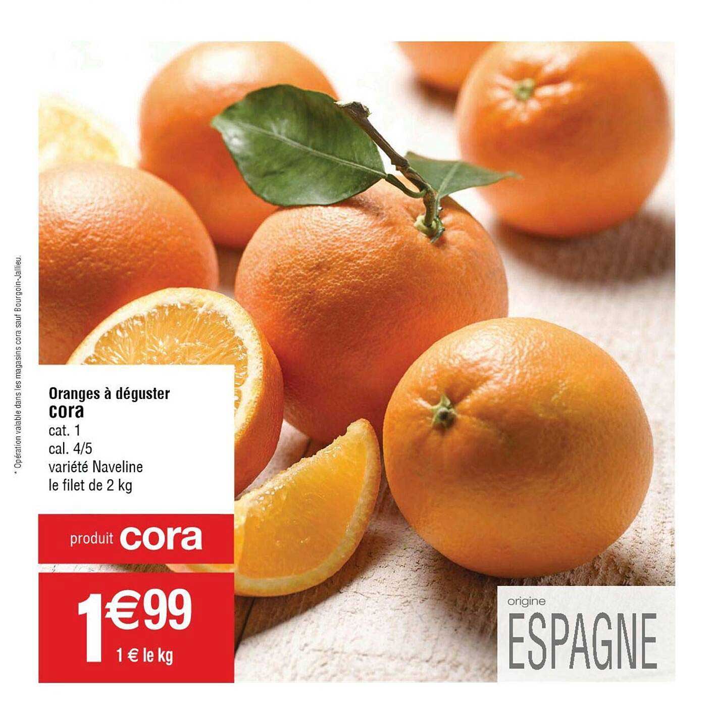 oranges à déguster cora