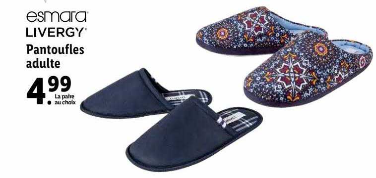 Pantoufles Adulte Esmara, Livergy