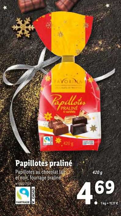 papillotes praliné favorina