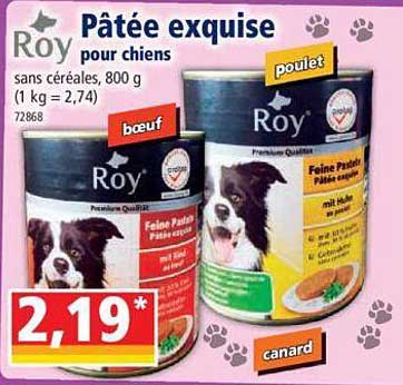pâtée exquise pour chiens roy