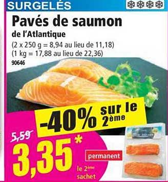 pavés de saumon de l'atlantique