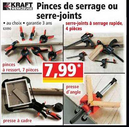 pinces de serrage ou serre-joints kraft werkzeuge