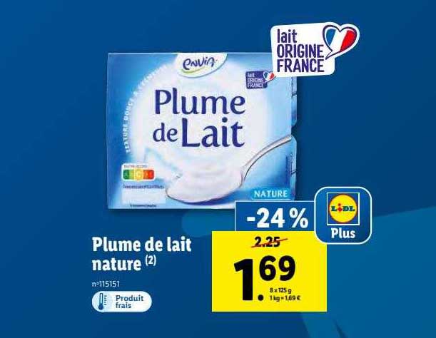 Plume De Lait Nature Envia