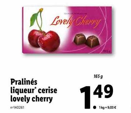 pralinés liqueur cerise lovely cherry