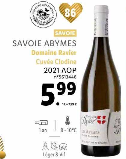 savoie abymes domaine ravier cuvée clodine 2021 aop