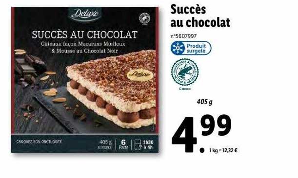 succès au chocolat deluxe