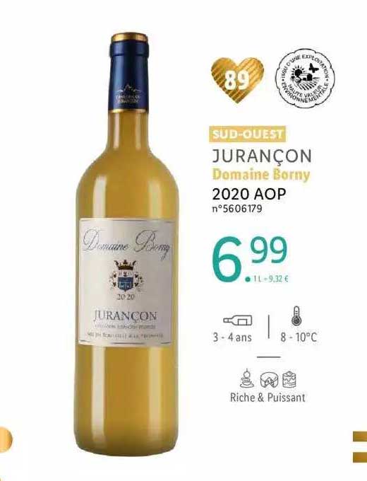 sud-ouest jurançon domaine borny 2020 aop
