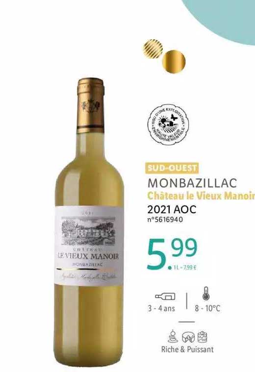 sud-ouest monbazillac château le vieux manoir 2021 aoc