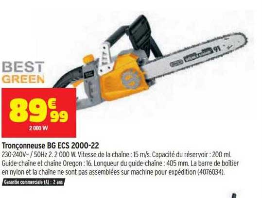tronçonneuse bg ecs 2000-22 best green