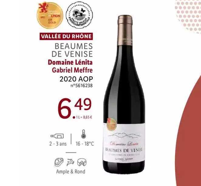 vallée du rhône beaumes de venise domaine lénita gabriel meffre 2020 aop