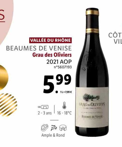 Vallée Du Rhône Beaumes De Venise Grau Des Oliviers 2021 Aop