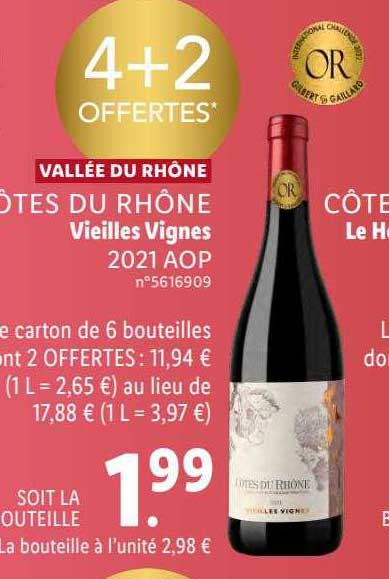 vallée du rhône côtes du rhône vieilles vignes 2021 aop