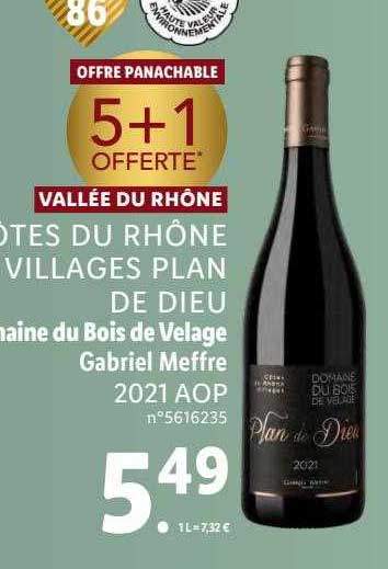 vallée du rhône côtes du rhône villages plan de dieu domaine du bois de velage gabriel meffre 2021 aop