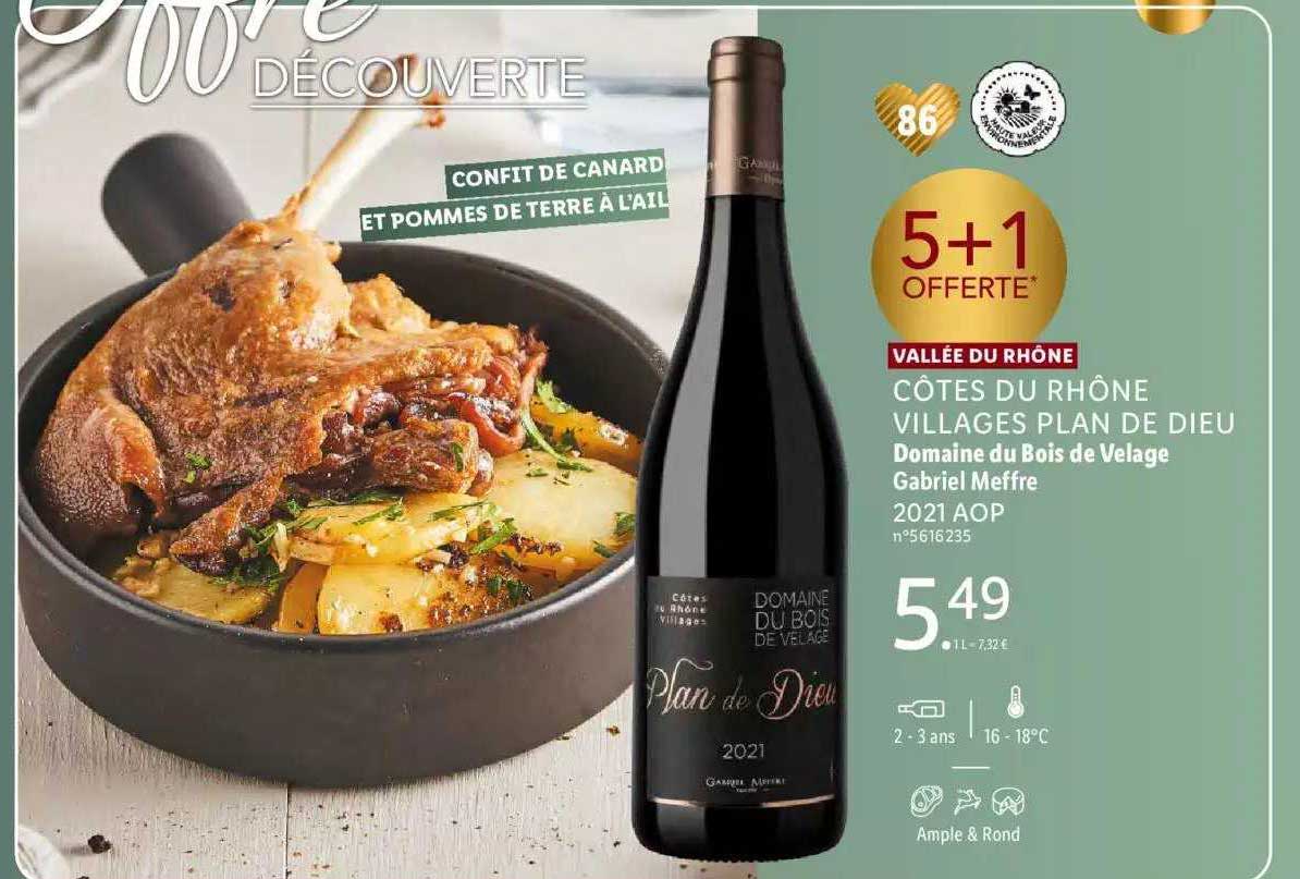 vallée du rhône côtes du rhône villages plan de dieu domaine du bois de velage gabriel meffre 2021 aop