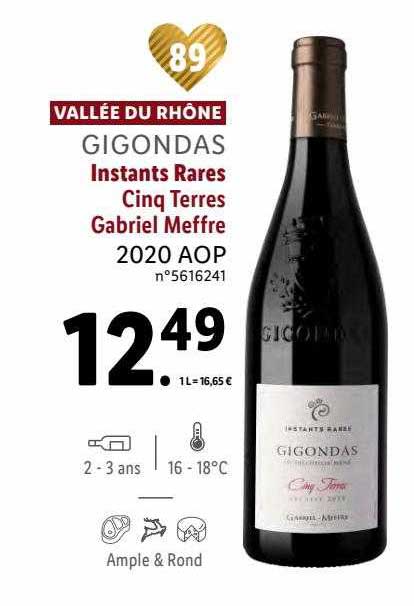 vallée du rhône gigondas instants rares cinq terres gabriel meffre 2020 aop