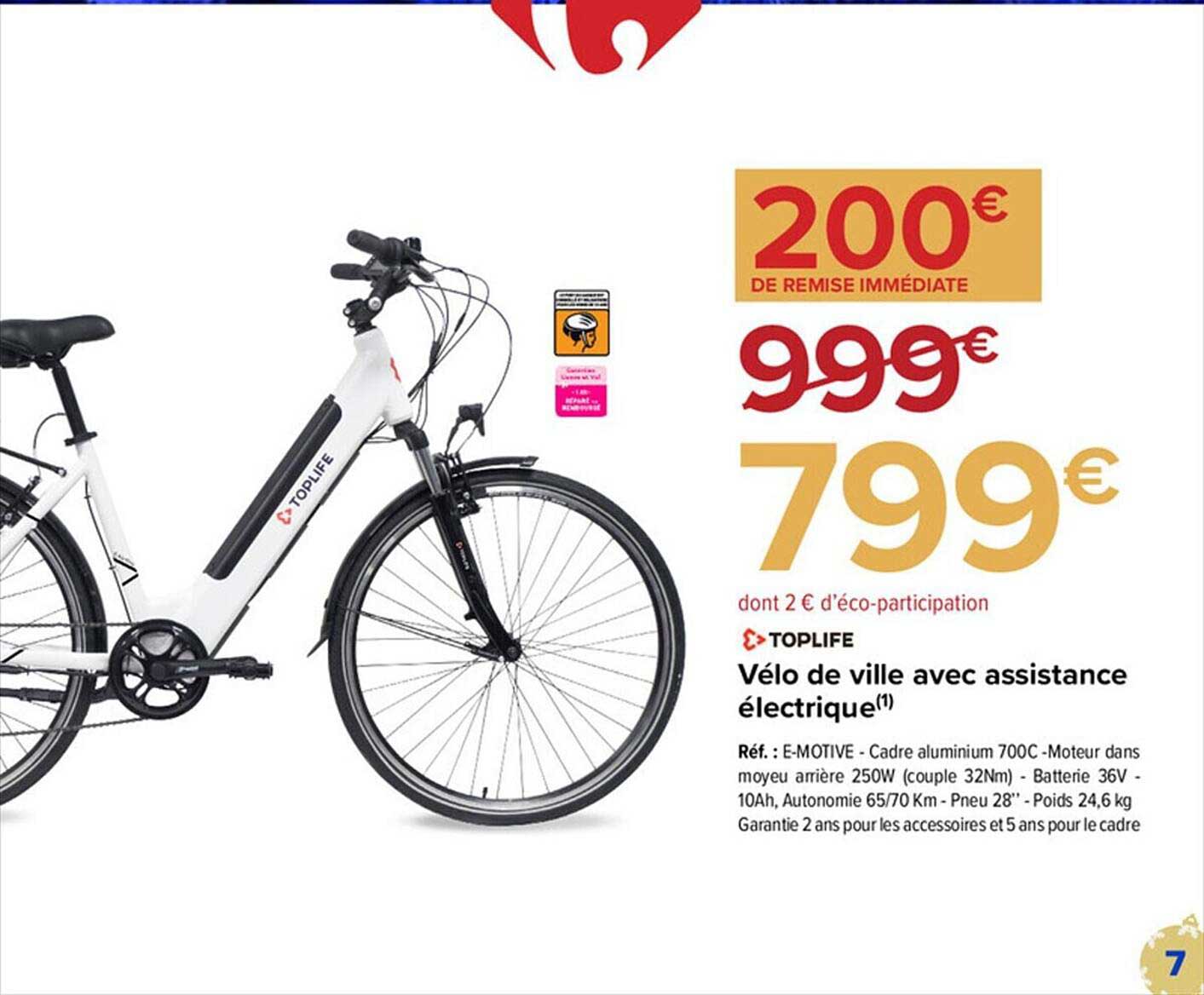 vélo de ville avec assistance électrique toplife