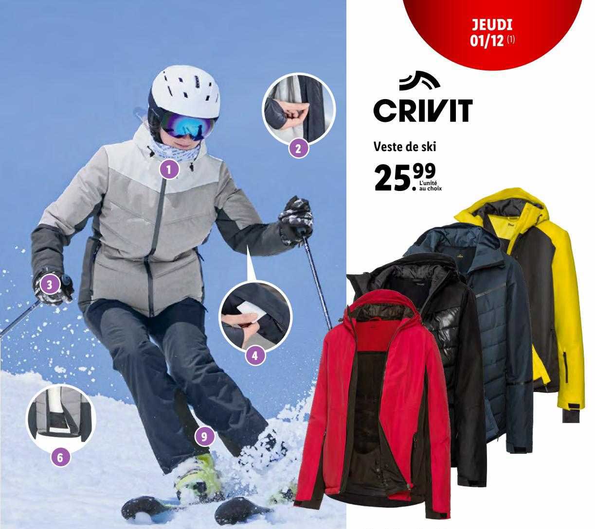 veste de ski crivit