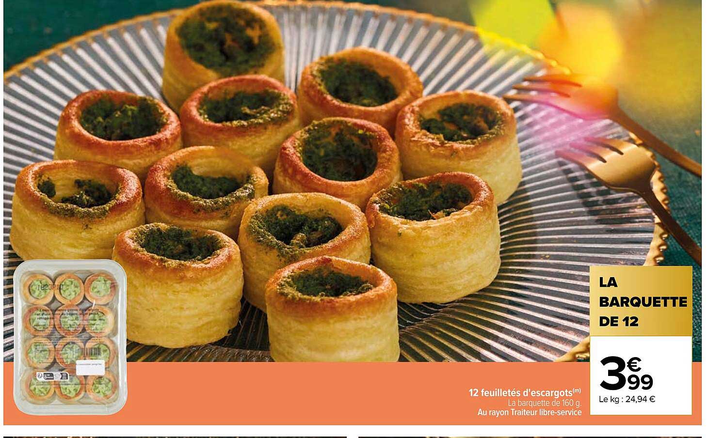 12 feuilletées d'escargots