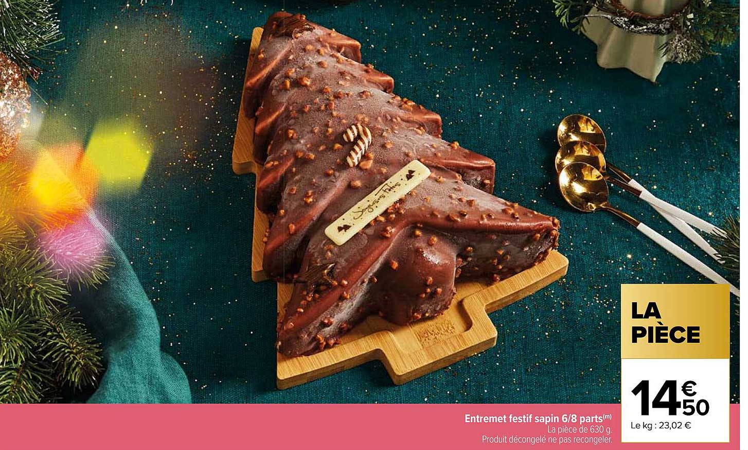 entremet festif sapin 6/8 parts