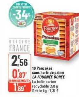 10 pancakes sans huile de palme la fournée dorée