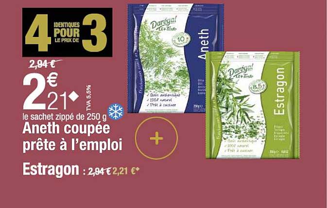 aneth coupée prête à l'emploi , estragon