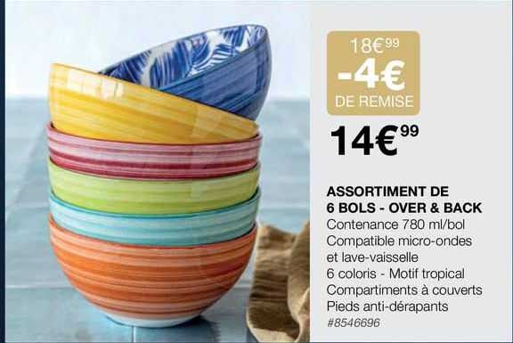 assortiment de 6 bols - over & back
